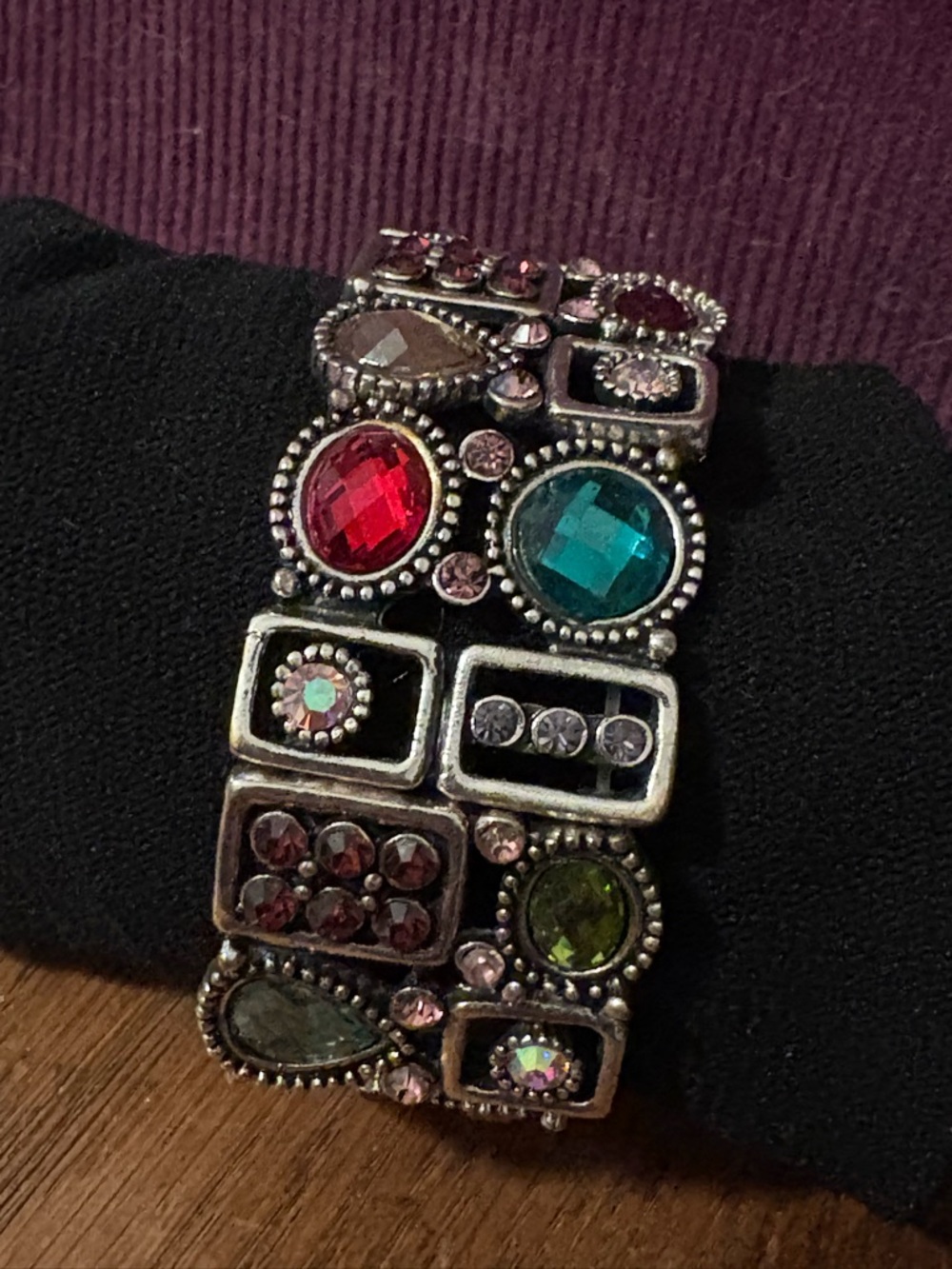 Multicolored Gemstone Stretch Bracelet